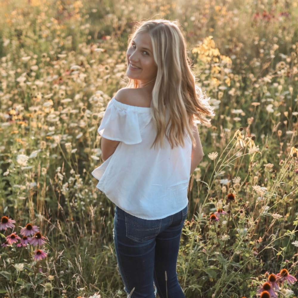 White off the shoulder top